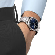 Tissot PR 100 Blue Dial Silver Steel Strap Watch for Men - T150.410.11.041.00