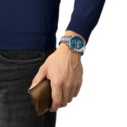Tissot PR516 Chronograph Blue Dial Silver Steel Strap Watch for Men - T149.417.11.041.00