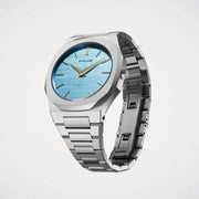 D1 Milano Ultra Thin Blue Dial Silver Steel Strap Watch for Women - D1-UTBL17