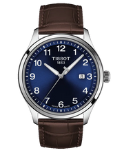 Tissot T-Sport Gent XL Blue Dial Brown Leather Strap Watch for Men - T116.410.16.047.00