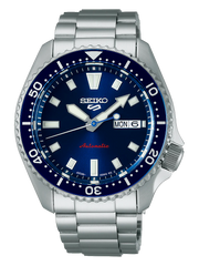 Seiko 5 Sports SKX Automatic Blue Dial Silver Steel Strap Watch for Men - SRPL83K1