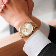 Tissot Ballade Quartz Silver Dial Two Tone Steel Strap Watch for Men - T156.410.22.031.00