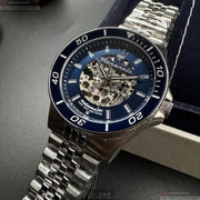 Maserati SFIDA Skeleton Automatic Blue Dial Silver Steel Strap Watch for Men - R8823140011