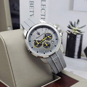 Maserati Successo Chronograph Grey Dial Grey Rubber Strap Watch for Men - R8871621043