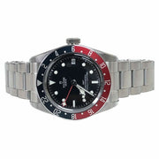 Tudor Black Bay GMT Black Dial Silver Steel Strap Watch for Men - M79830RB-0001