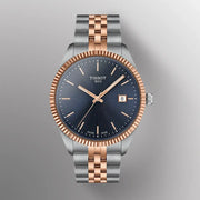 Tissot Ballade Quartz Blue Dial Two Tone Steel Strap Watch for Men - T156.410.22.041.00