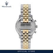 Maserati Epoca Chronograph Blue Dial Two Tone Steel Strap Watch for Men - R8873618030