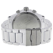 Nixon 51-30 Chronograph White Dial White Steel Strap Watch for Men - A083-1255