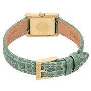 Emporio Armani Classic White Dial Green Leather Strap Watch for Women - AR11661
