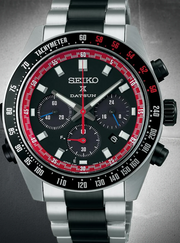 Seiko Prospex Speedtimer Solar Chronograph Datsun 240Z Collaboration Limited Edition Black Dial Two Tone Steel Strap Watch for Men - SSC957