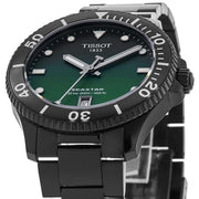 Tissot Tissot Seastar 1000 Quartz Green Dial Black Steel Strap Watch for Men - T120.410.33.091.00