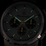 Maserati Successo Chronograph Grey Dial Grey Rubber Strap Watch for Men - R8871621043
