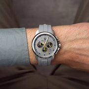 Maserati Successo Chronograph Grey Dial Grey Rubber Strap Watch for Men - R8871621043