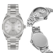 Tissot PRC 100 Solar Quartz Silver Dial Silver Steel Strap Watch for Men - T151.422.11.031.00