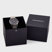 Emporio Armani Kappa Gray Dial Two Tone Steel Strap Watch for Men - AR11121