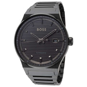 Hugo Boss Candor Automatic Black Dial Black Steel Strap Watch for Men - 1514120