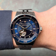Maserati SFIDA Special Edition Automatic Blue Dial Silver Steel Strap Watch for Men - R8823140013