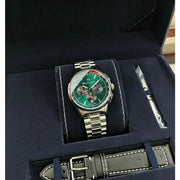 Maserati Sorpasso Chronograph Green Dial Silver Steel Strap Watch for Men - R8873624002
