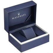 Maserati Successo Chronograph Silver Dial Blue Silicone Strap Watch for Men - R8871621042