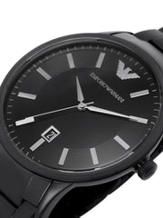 Emporio Armani Renato Black Dial Black Steel Strap Watch for Men - AR11184