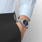 Tissot Ballade Quartz Blue Dial Silver Steel Strap Watch for Men - T156.410.11.041.00