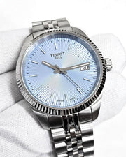 Tissot Ballade Quartz Blue Dial Silver Steel Strap Watch for Women - T156.210.11.351.00