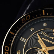 Maserati SFIDA Special Edition Automatic Black Dial Gold Steel Strap Watch for Men - R8823140012
