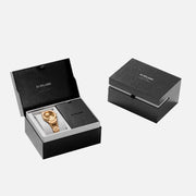 D1 Milano Ultra Thin Zephyr Gold Dial Gold Steel Strap Watch for Women - D1-UTBL31