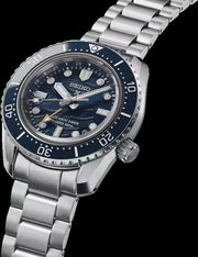 Seiko Prospex 1968 Heritage Divers GMT The Great Wave Limited Edition Blue Dial Silver Steel Strap Watch for Men - SPB509J1