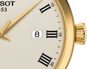 Tissot Classic Dream Ivory Dial Brown Leather Strap Watch for Men - T129.410.26.263.00