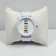 Lacoste Polaroid White Dial White Rubber Strap Watch for Men - 2011130