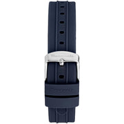 Maserati Successo Chronograph Silver Dial Blue Silicone Strap Watch for Men - R8871621042
