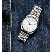 Citizen Tsuyosa Automatic White Dial Silver Steel Strap Watch for Men - NJ0159-86A