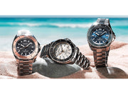 Seiko Prospex Polygonal Sea Diver Automatic Black Dial Silver Steel Strap Watch for Men - SPB485J1