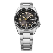 Seiko 5 Sports SKX Street Stonewash Black Dial Silver Steel Strap Watch for Men - SRPL79K1
