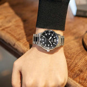 Citizen Mechanical Automatic Black Dial Silver Steel Strap Watch for Men - NJ0191-83E