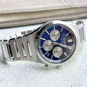 Seiko Conceptual Chronograph Blue Dial Silver Steel Strap Watch for Men- SSB453P1
