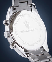 Maserati Attrazione Chronograph White Dial Silver Steel Strap Watch for Men - R8853151004