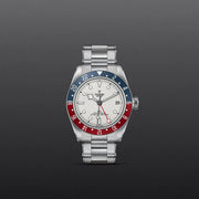 Tudor Black Bay GMT Silver Dial Silver Steel Strap Watch for Men - M79830RB-0010