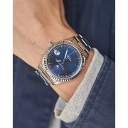 Maserati Competizione Blue Dial Silver Steel Strap Watch for Men - R8853100029