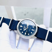 Seiko 5 Sports Automatic Blue Dial Blue Nylon Strap Watch for Men - SRPE63K1