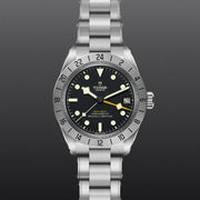 Tudor Black Bay Pro Black Dial Silver Steel Strap Watch for Men - M79470-0001