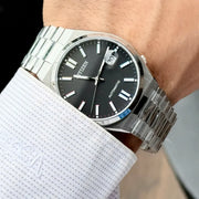 Citizen Tsuyosa Automatic Black Dial Silver Steel Strap Watch for Men - NJ0151-53E