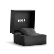 Hugo Boss Skytraveller Chronograph Black Dial Blue Leather Strap Watch for Men - 1514161