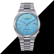 Citizen Tsuyosa Automatic Turquoise Blue Dial Silver Steel Strap Watch for Men - NJ0151-53L