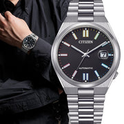 Citizen Tsuyosa Automatic Black Dial Silver Steel Strap Watch for Men - NJ0151-53E