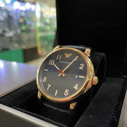 Emporio Armani Luigi Blue Dial Blue Leather Strap Watch for Men - AR11135