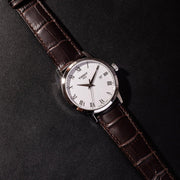 Tissot T Classic Dream Quartz White Dial Brown Leather Strap Watch for Men - T129.410.16.013.00