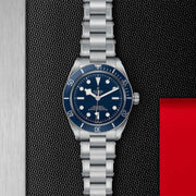 Tudor Black Bay Blue Dial Silver Steel Strap Watch for Men - 79030B-0001