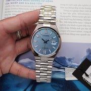 Citizen Tsuyosa Automatic Turquoise Blue Dial Silver Steel Strap Watch for Men - NJ0151-53L